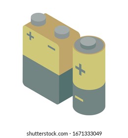 Energiespeicher für Akku, isolierte Icon-Vektorillustration