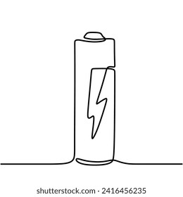 Batterieleistung einer Linie mit elektrischem Symbol.
