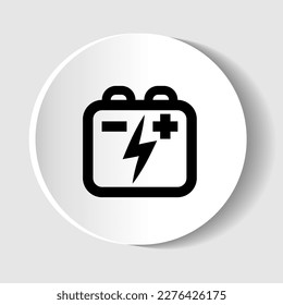 Batería, icono de almacenamiento de energía, ilustración vectorial de diseño plano para diseño web y aplicaciones móviles.