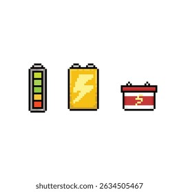 battery power supply icon pixel art 