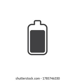 Icono del vector de potencia de la batería. signo plano relleno para concepto móvil y diseño web. Icono de glifo cargador de batería. Símbolo, ilustración del logotipo. Gráficos vectoriales