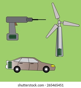 Battery powered equipments