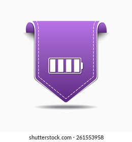 Battery Purple Vector Icon Design