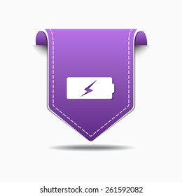 Battery Purple Vector Icon Design
