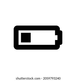 Batteriequartett-Symbol Flaches Design einzeln auf weißem Hintergrund. Vektorgrafik