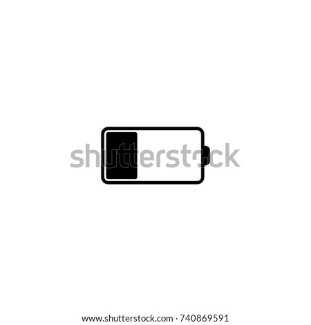 Battery quarter icon vector line symbols