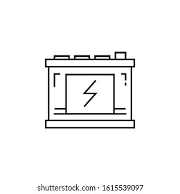 battery, radiator line icon. Elements of energy illustration icons. Signs, symbols can be used for web, logo, mobile app, UI, UX
