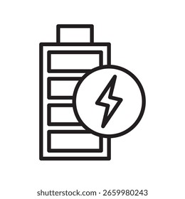 Ilustración de diseño de Vector de icono de recarga de batería en estilo de moda