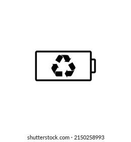 icono de reciclaje de batería. Icono vector, símbolo para el diseño de sitios web, aplicación. 