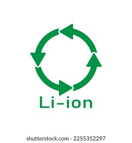 Battery recycle sign, vector illustration, sign.