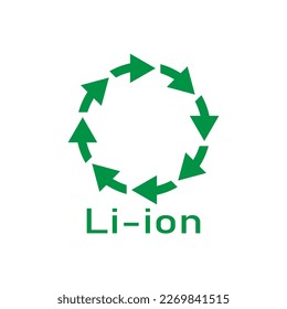 Battery recycle sign, vector illustration, sign.