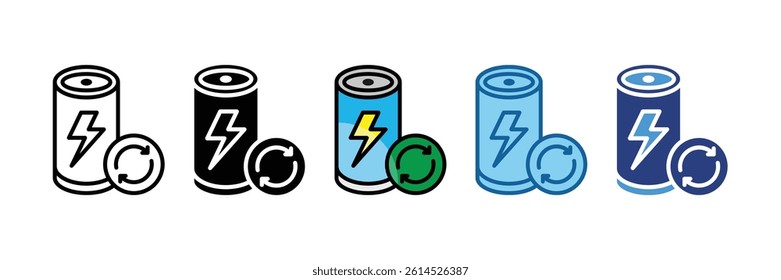 Battery Recycling Icon Element For Design