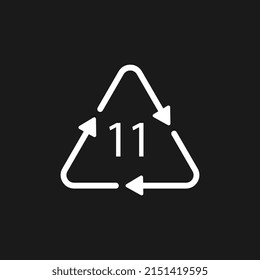 Battery recycling symbol 11 NiMH. Vector illustration