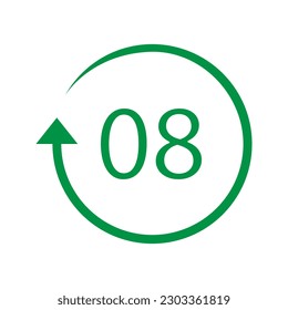 Battery recycling symbol 8 Lead , battery recycling code 8 Lead
