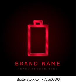Battery red chromium metallic logo