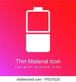 Battery red and pink gradient material white icon minimal design
