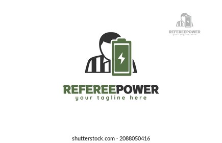 Battery referee logo design. vector