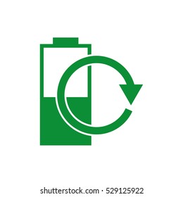 battery refresh icon, vector illustration