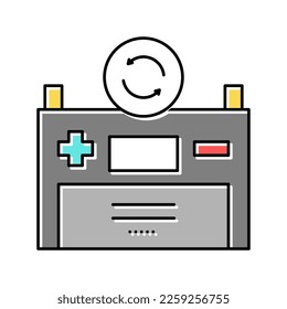 battery replacement color icon vector. battery replacement sign. isolated symbol illustration