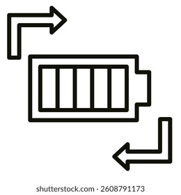 Battery Replacement icon line vector illustration