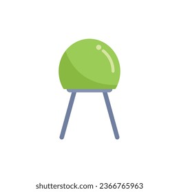 Battery resistor icon flat vector. Electric circuit. Industry energy isolated