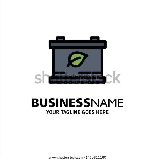 Battery, Save, Green Business Logo\
Template. Flat Color. Vector Icon Template\
background