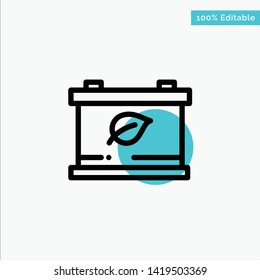 Battery, Save, Green turquoise highlight circle point Vector icon