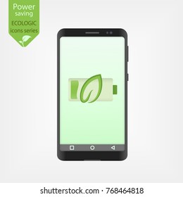 Battery save mode and phone mockup