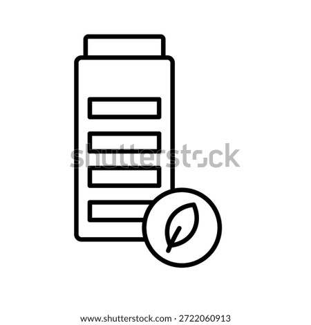 Battery Saver Outline Icon Vector Illustration