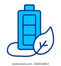 Conceito de ilustração de vetor de ícone simples de economia de bateria