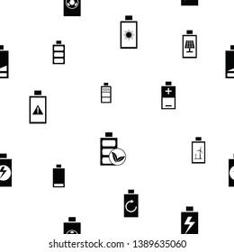 battery seamless pattern background icon.