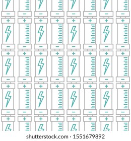 Battery seamless pattern design, Repeat textile design. Fabric print.