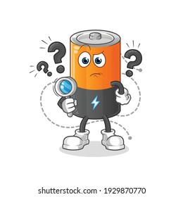 ilustración de búsqueda de batería. vector de caracteres