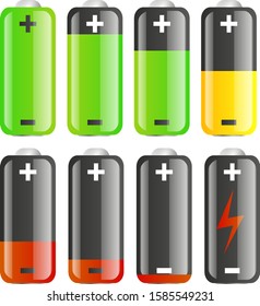 battery set from full till empty