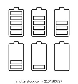Icono de juego de batería en estilo de línea