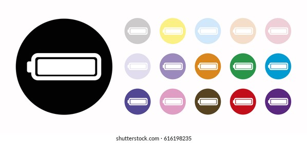 battery set icons