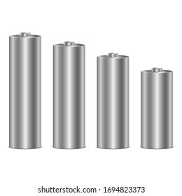 Battery set vector design illustration isolated on white background