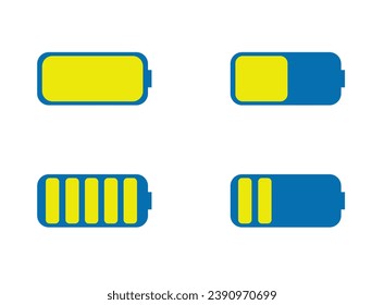Battery set yellow blue design how much is left