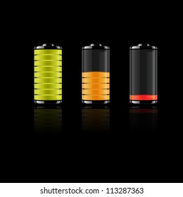 Battery set-vector