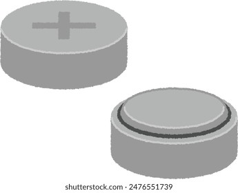 A battery shaped like a small button