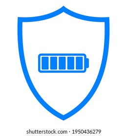 Batería y protección en blanco