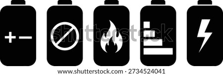 Battery Showing Power Charge Status and Warnings