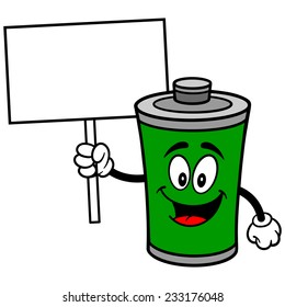 Battery with Sign