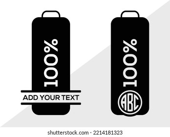 Señal de la batería Ilustración de vectores SVG monograma Impresora