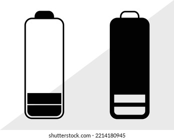 Señal de batería SVG Ilustración de vectores imprimibles