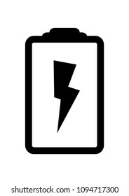 battery silhouette vector icon