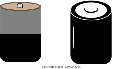 Battery silhouette vector style with white background-01.