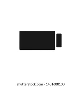 Battery Silhoutte Icon Logo Vector