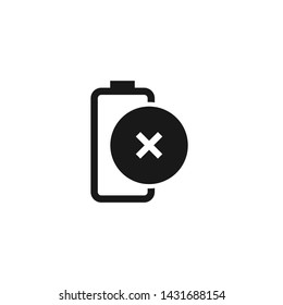 Battery Silhoutte Icon Logo Vector