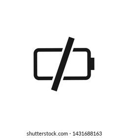 Battery Silhoutte Icon Logo Vector